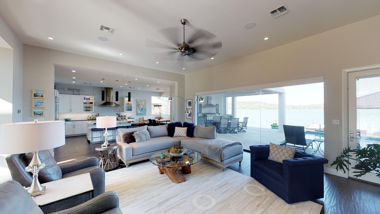 Living area and kitchen shown in a Matterport portfolio tour