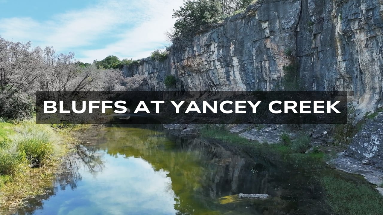 Limestone bluff above Yancey Creek
