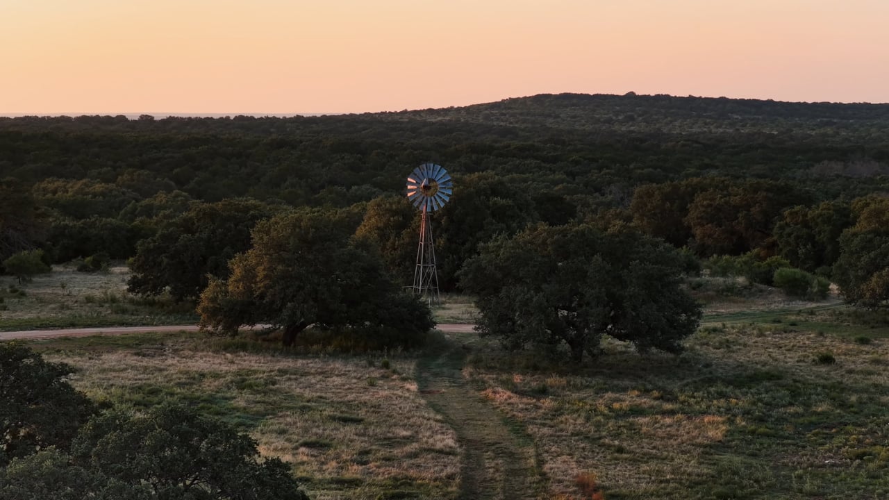 Dusk sky over Sawmill Ridge in the ranch film