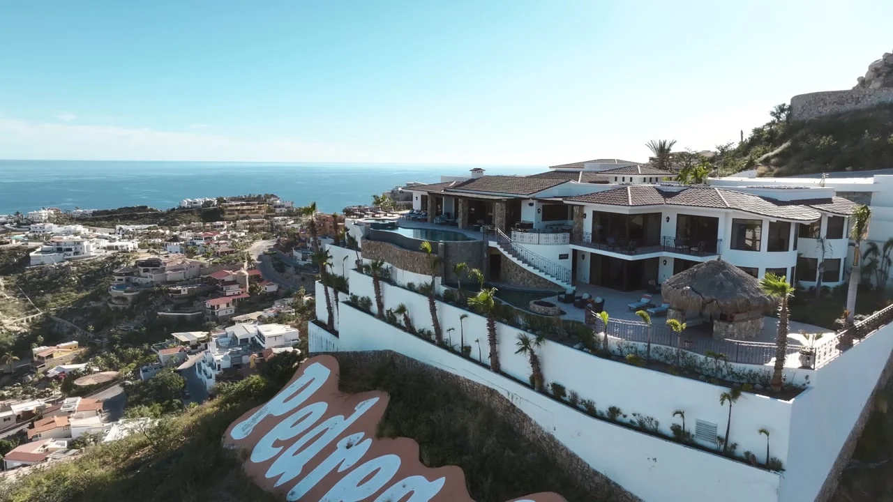 Casa de Cielo overlooking the coast, from the property film