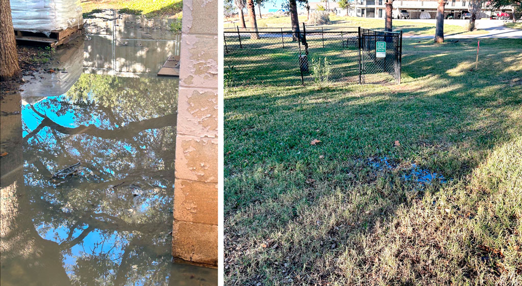 sewage leak at the privately owned B&W Gatherings Wastewater Treatment Facility