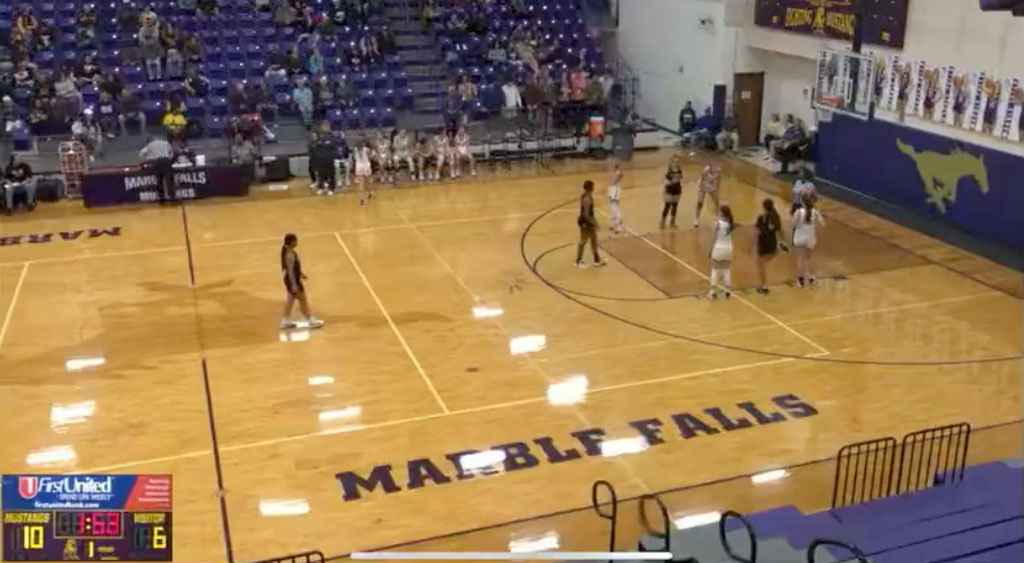 Marble Falls-East Central girls' basketball game